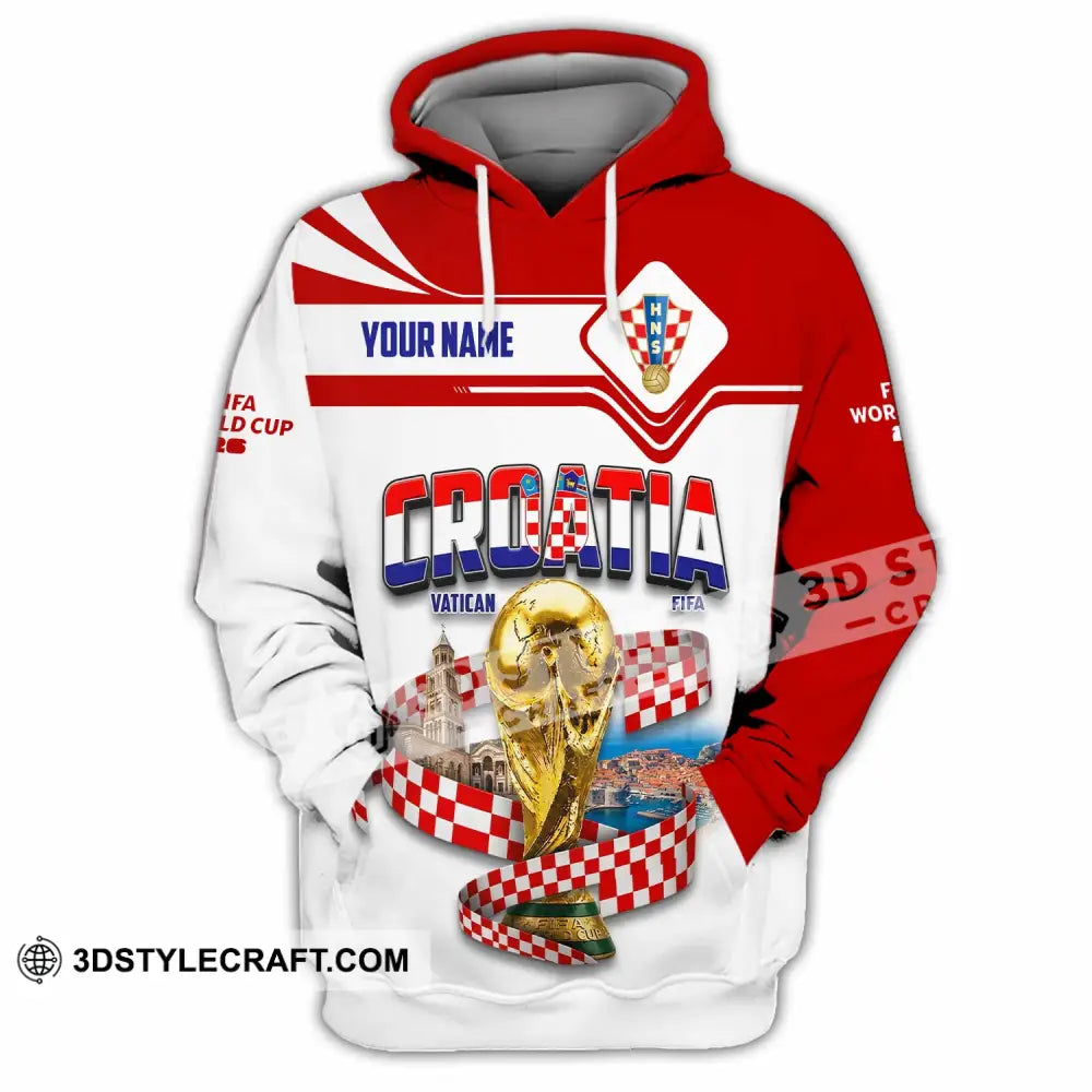 Unisex Shirt - Custom Croatia World Cup 2026 Shirt - Hoodie / S - T-shirt