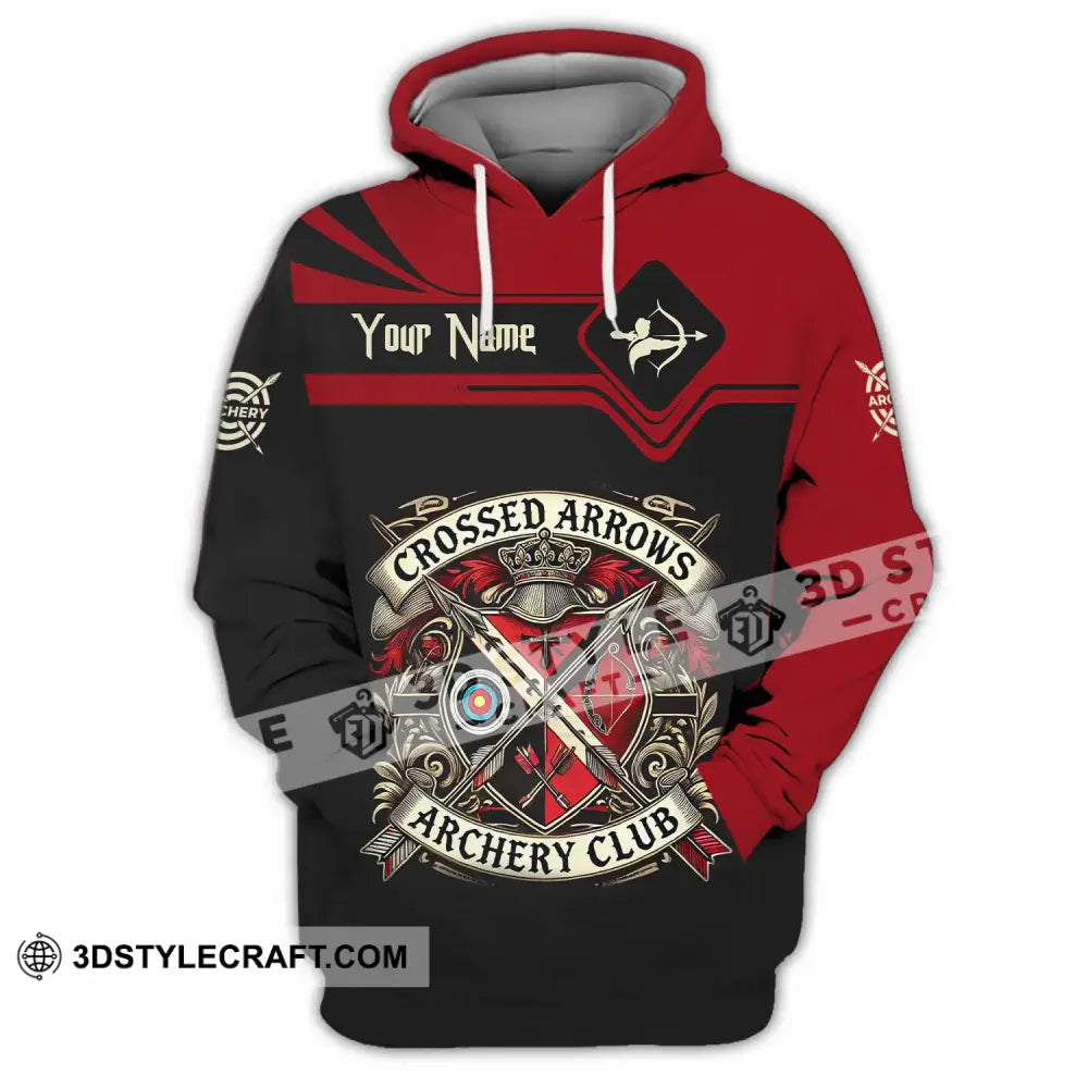 Unisex Shirt Custom Crossed Arrows Archery Club Sport Shirt Hoodie / S T shirt