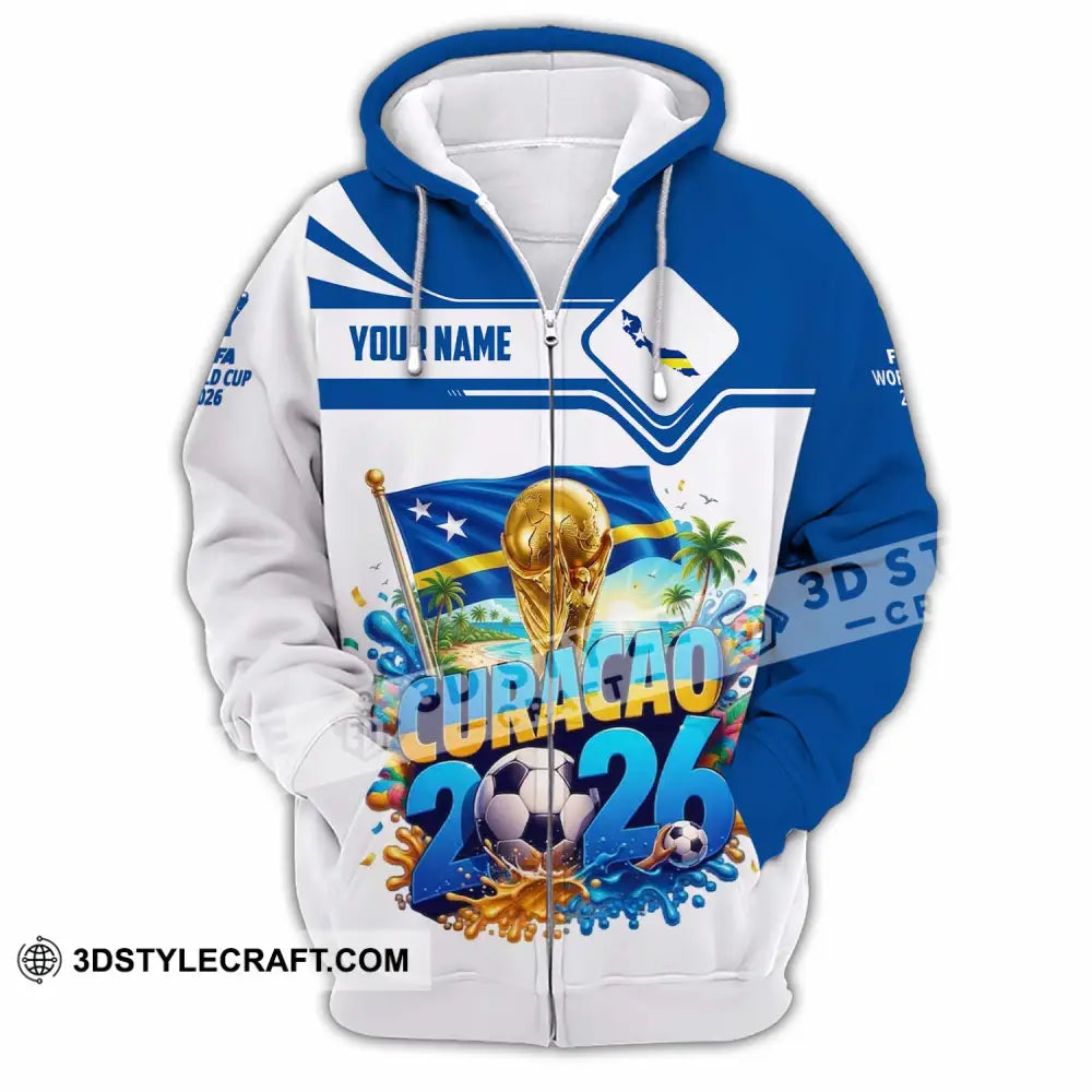 Unisex Shirt - Custom Curacao World Cup 2026 Shirt - Zipper Hoodie / S - T-shirt