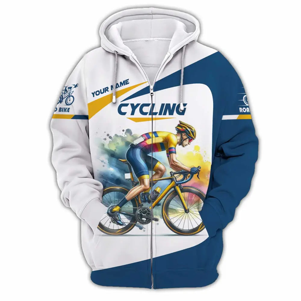 Unisex Shirt - Custom Cycling Lover Shirt Zipper Hoodie / S T-shirt
