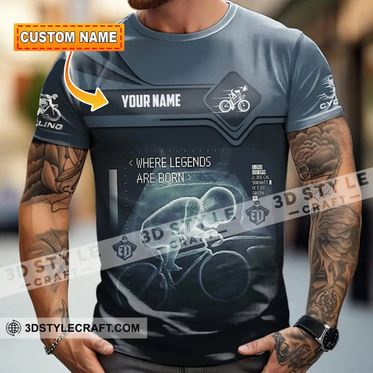 Unisex Shirt - Custom Cycling, Where Legends Are Born Shirt style option 1