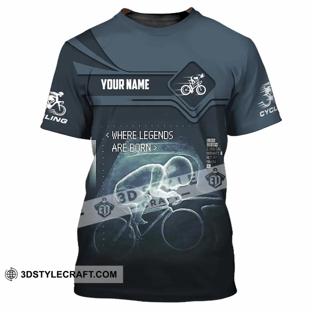 Unisex Shirt - Custom Cycling Where Legends Are Born Shirt T-Shirt / S T-shirt