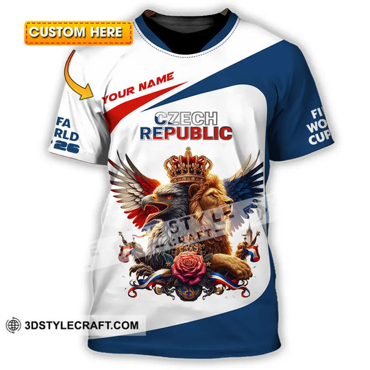Unisex Shirt - Custom Czech Republic 3D Shirt style option 1