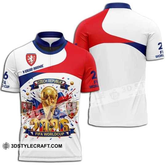 Unisex Shirt - Custom Czech Republic World Cup 2026 3D Shirt style option 2