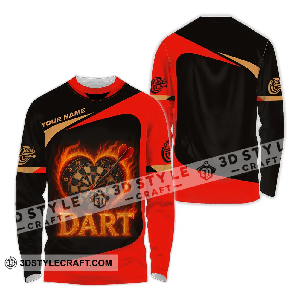 Unisex Shirt - Custom Dart Heart Shirt Long Sleeve Shirt / S T-shirt