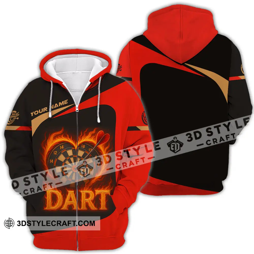 Unisex Shirt - Custom Dart Heart Shirt Zipper Hoodie / S T-shirt