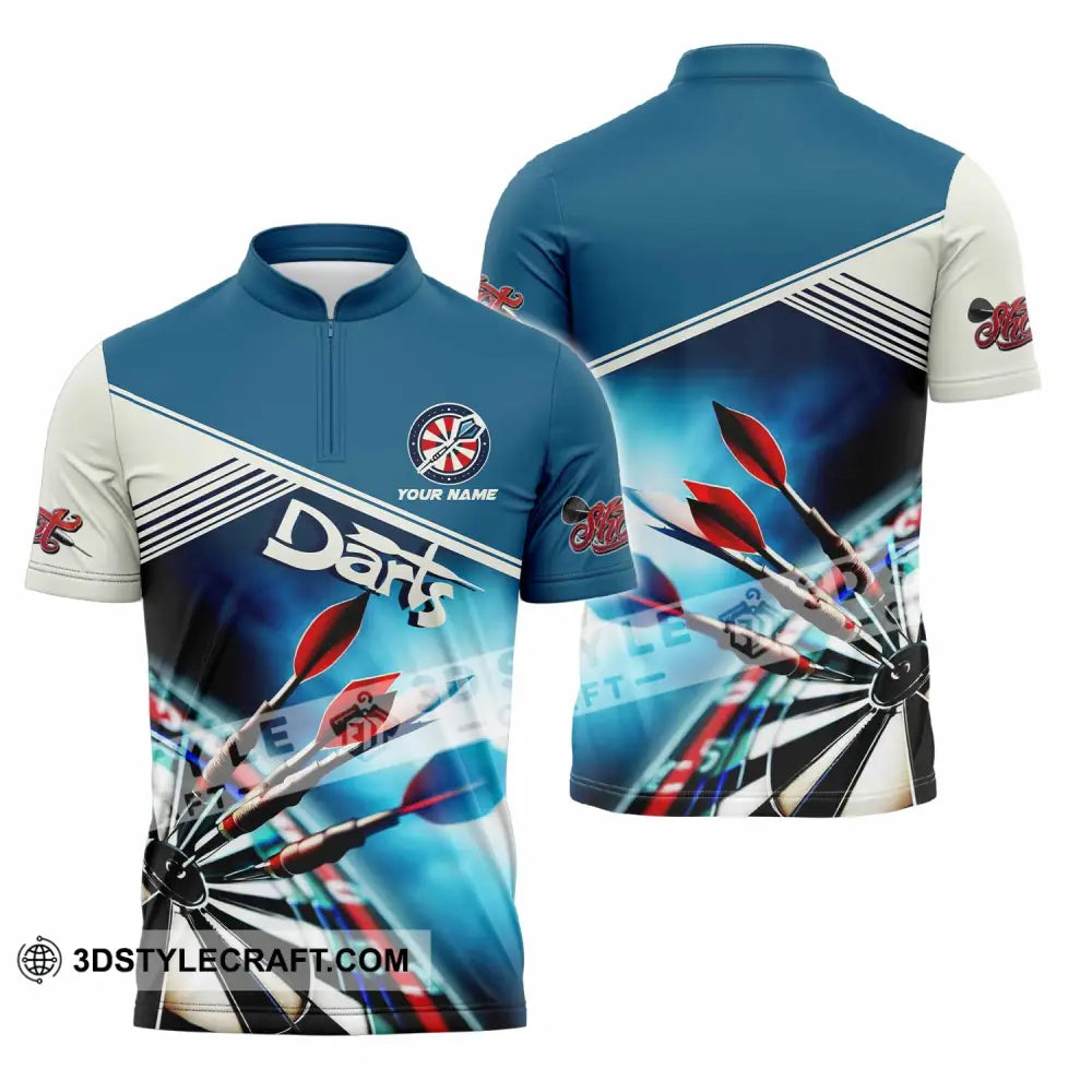 Unisex Shirt - Custom Darts 3D Shirt Zipper Polo Shirt / S T-shirt