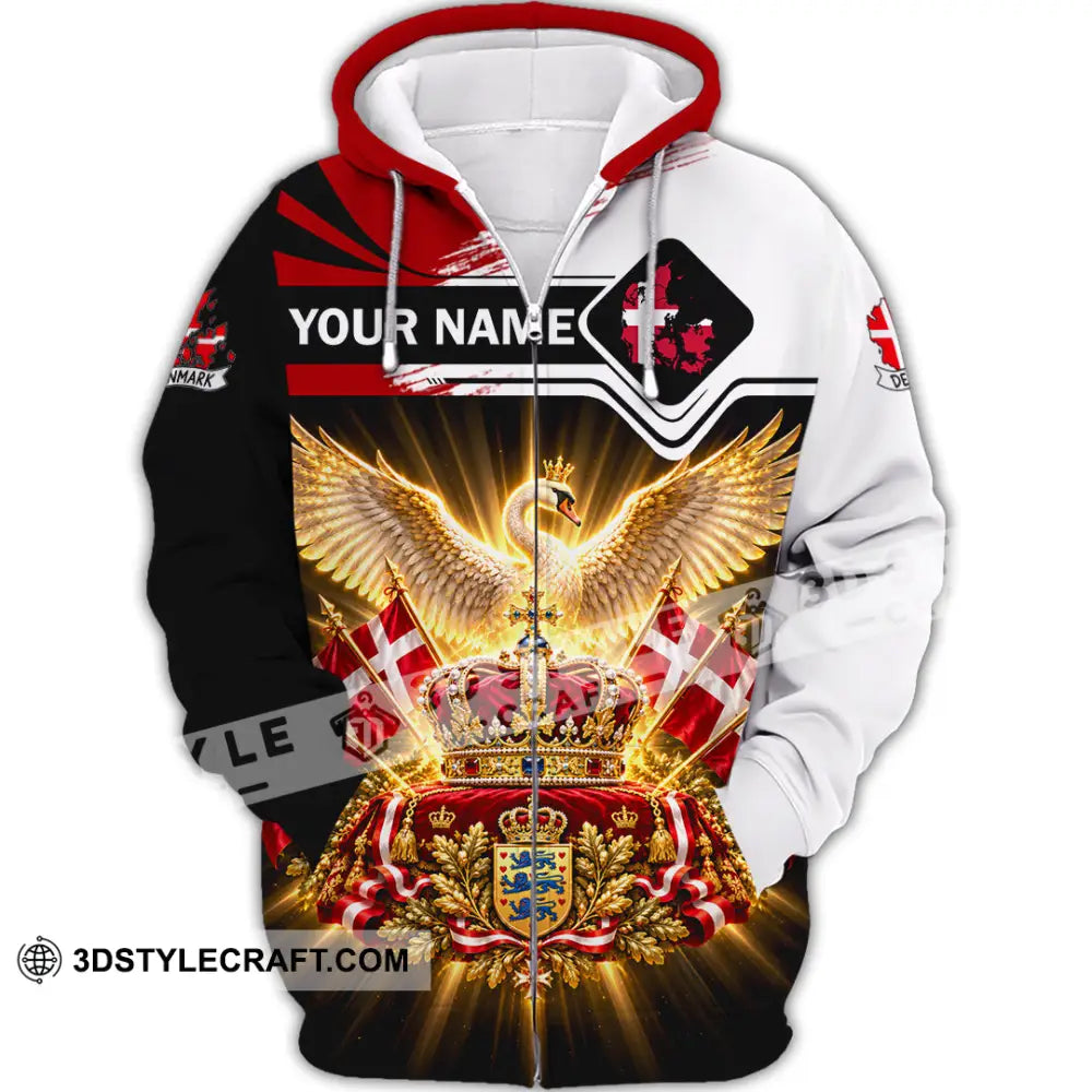 Unisex Shirt - Custom Denmark Shirt - Zipper Hoodie / S - T-shirt