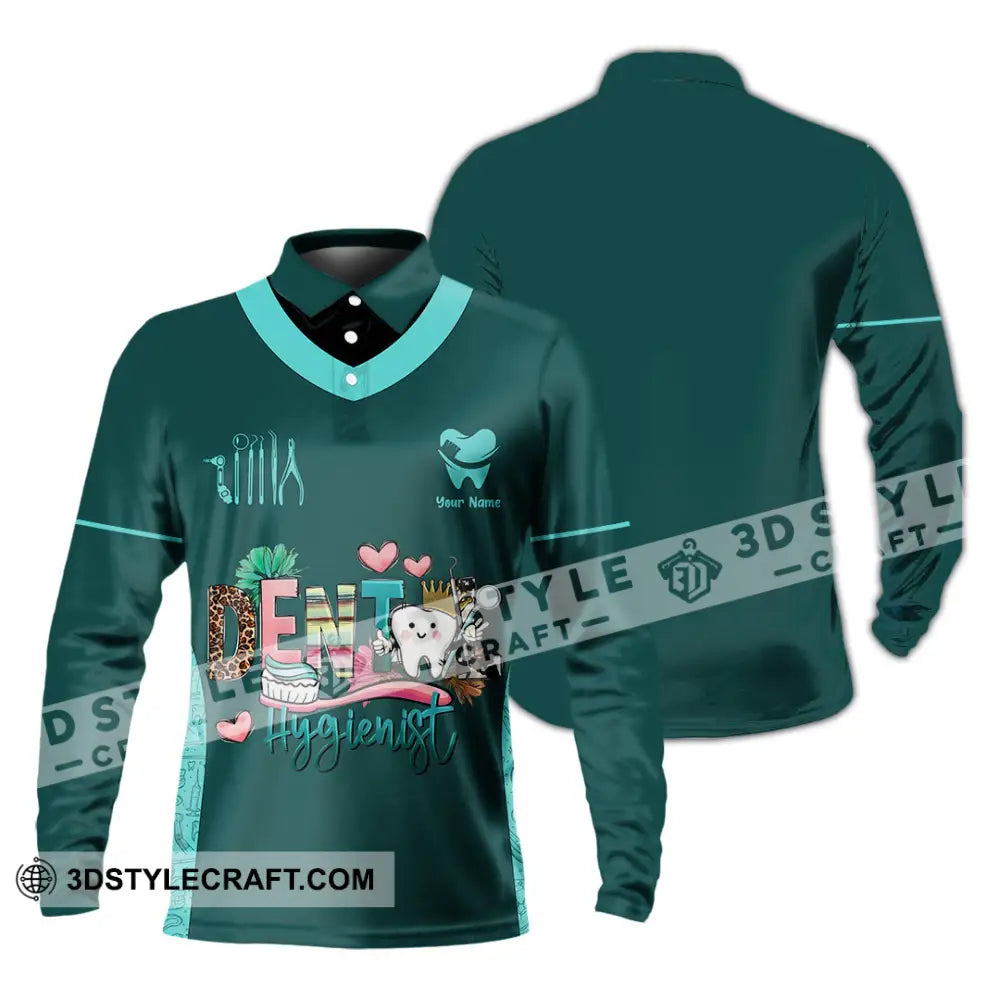 Unisex Shirt - Custom Dental Hygienist Shirt - Long Sleeve Polo / S - T-shirt