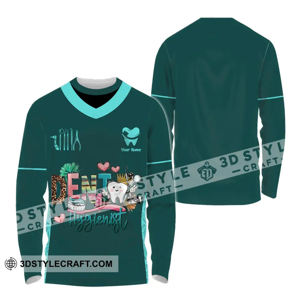 Unisex Shirt - Custom Dental Hygienist Shirt - Long Sleeve Shirt / S - T-shirt