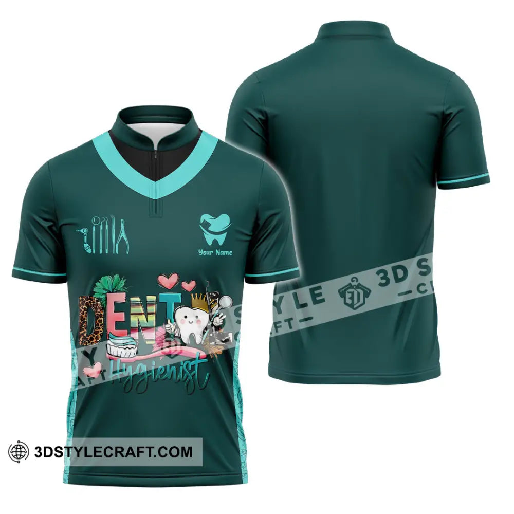 Unisex Shirt - Custom Dental Hygienist Shirt - Zipper Polo Shirt / S - T-shirt
