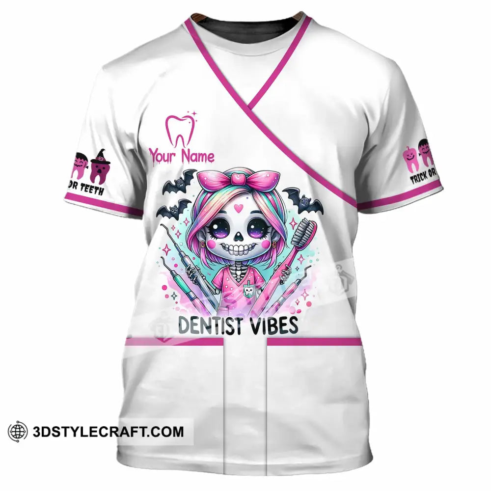 Unisex Shirt - Custom Dentist Halloween Vibes Shirt T-Shirt / S T-shirt