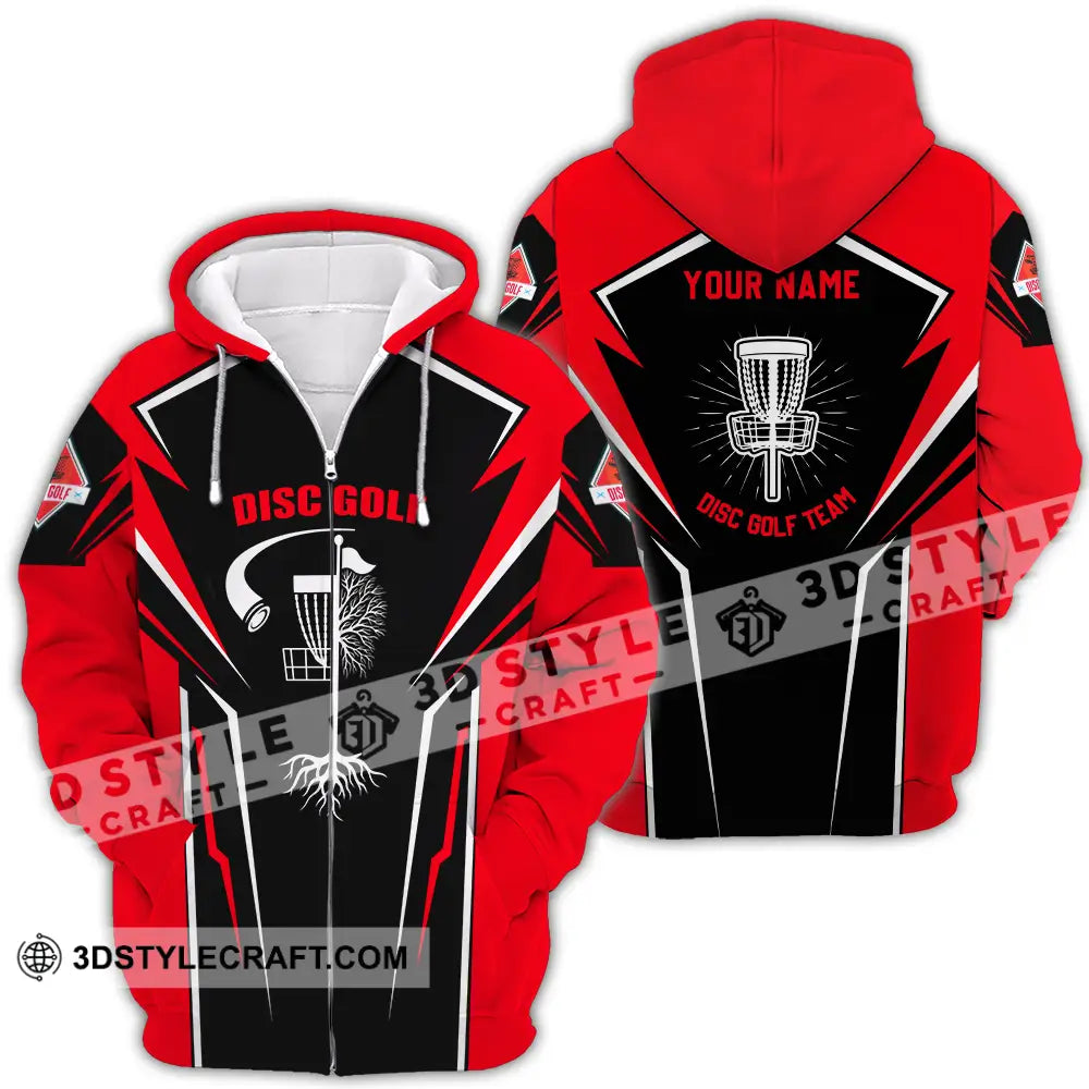Unisex Shirt Custom Disc Golf Player Shirt Zipper Hoodie / S T shirt