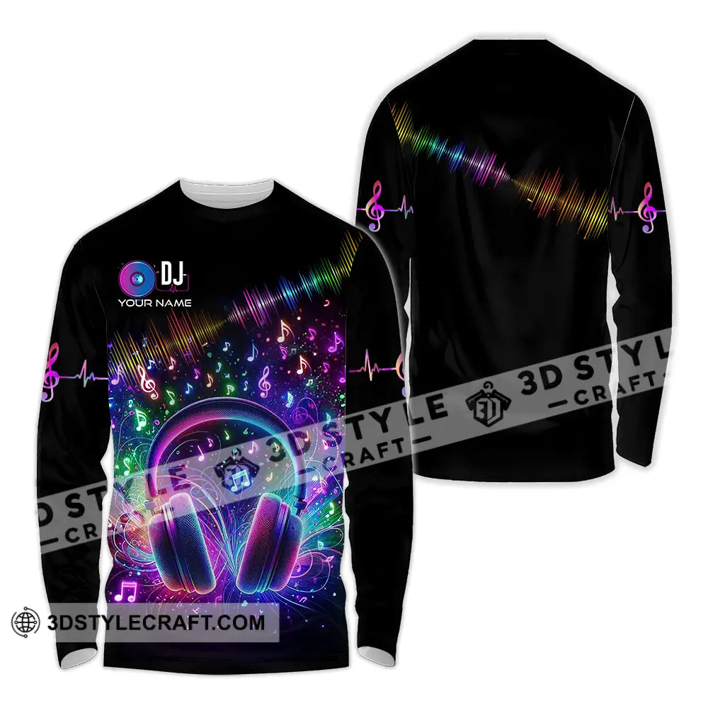 Unisex Shirt - Custom Disc Jockey DJ Shirt Long Sleeve Shirt / S T-shirt