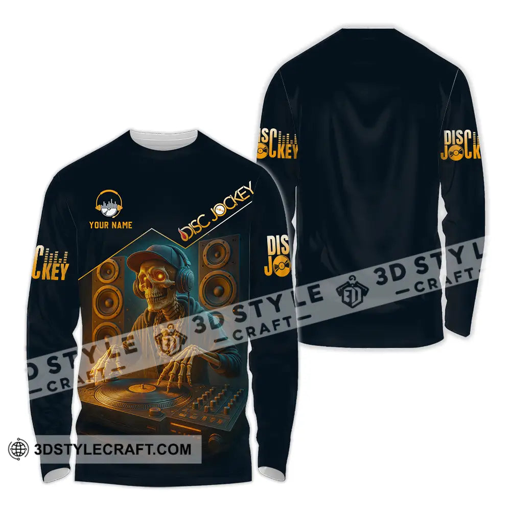 Unisex Shirt Custom Disc Jockey Shirt Long Sleeve Shirt / S T shirt