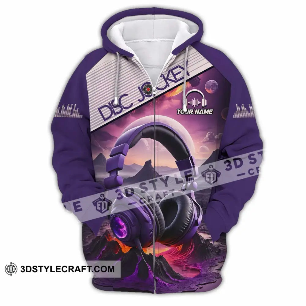 Unisex Shirt - Custom Disc Jockey Shirt Zipper Hoodie / S T-shirt
