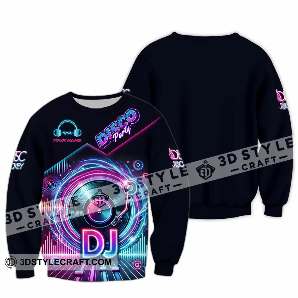 Unisex Shirt - Custom Disco Party DJ Shirt Long Sleeve / S T-shirt