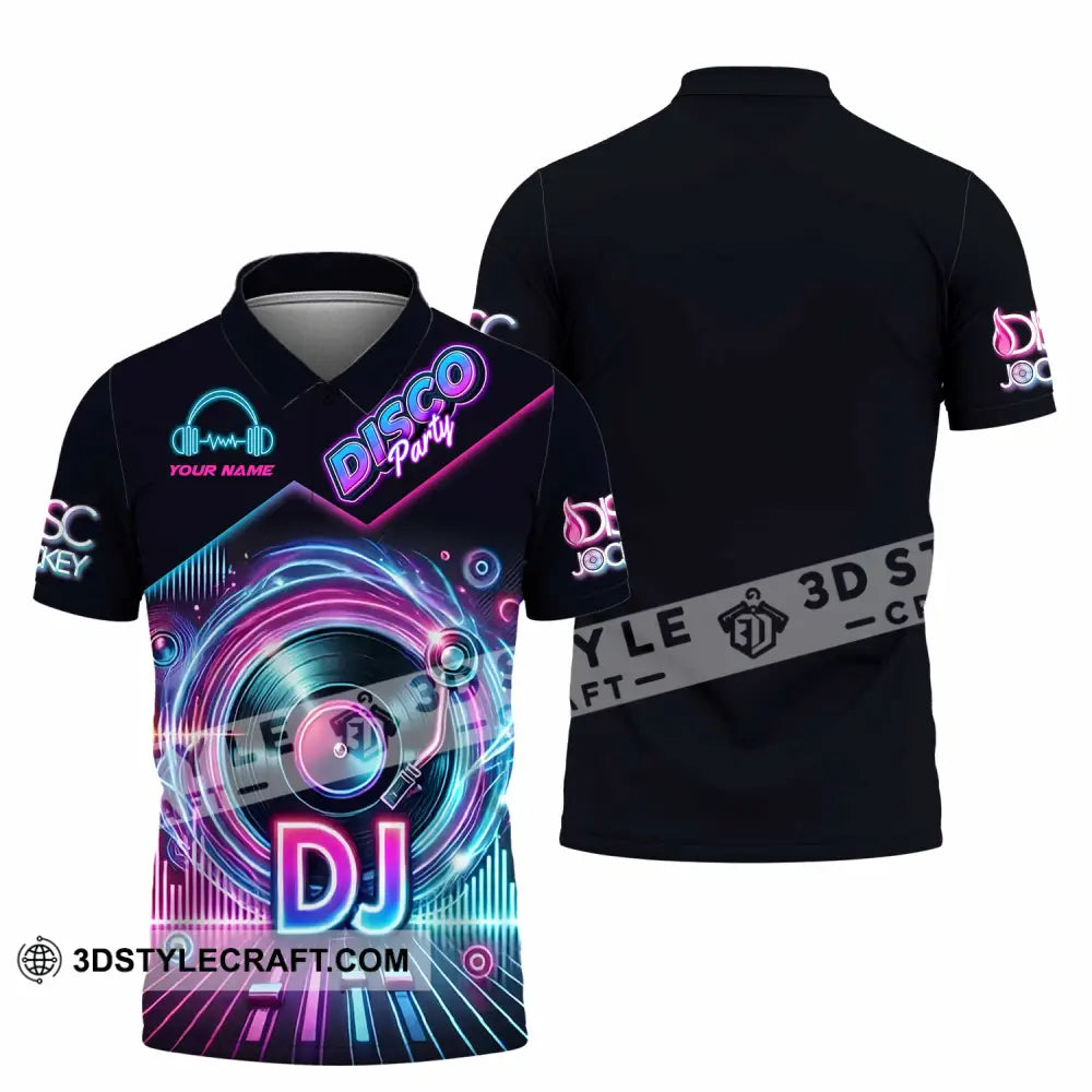 Unisex Shirt - Custom Disco Party DJ Shirt Polo Shirt / S T-shirt