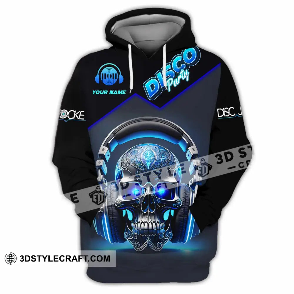 Unisex Shirt - Custom Disco Party Skull Shirt Hoodie / S T-shirt