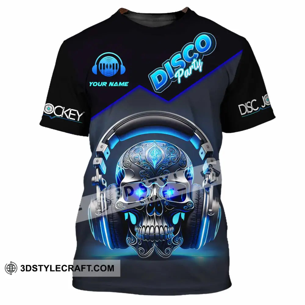 Unisex Shirt - Custom Disco Party Skull Shirt T-Shirt / S T-shirt