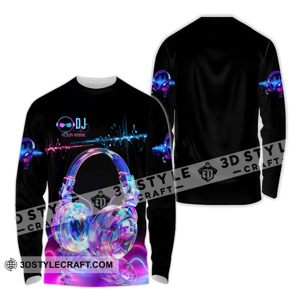 Unisex Shirt - Custom DJ 3D Shirt Long Sleeve Shirt / S T-shirt