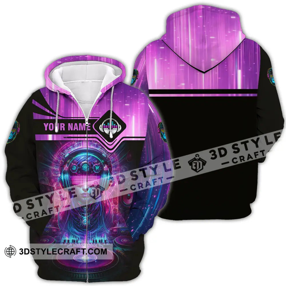 Unisex Shirt - Custom DJ 3D Shirt Zipper Hoodie / S T-shirt