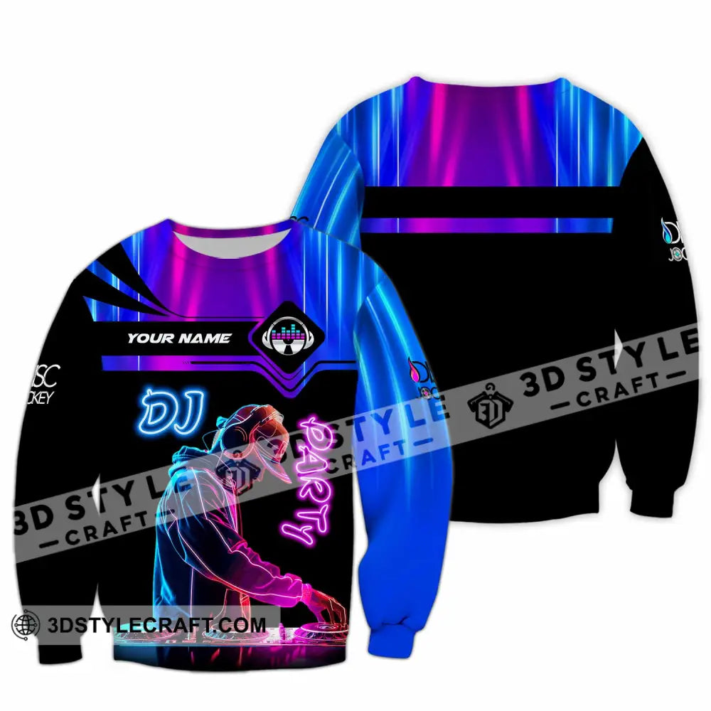 Unisex Shirt - Custom DJ Party Shirt Long Sleeve / S T-shirt
