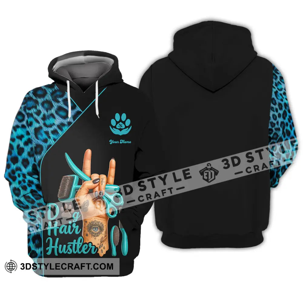 Unisex Shirt - Custom Dog Hair Hustler Groomer Shirt Hoodie / S T-shirt