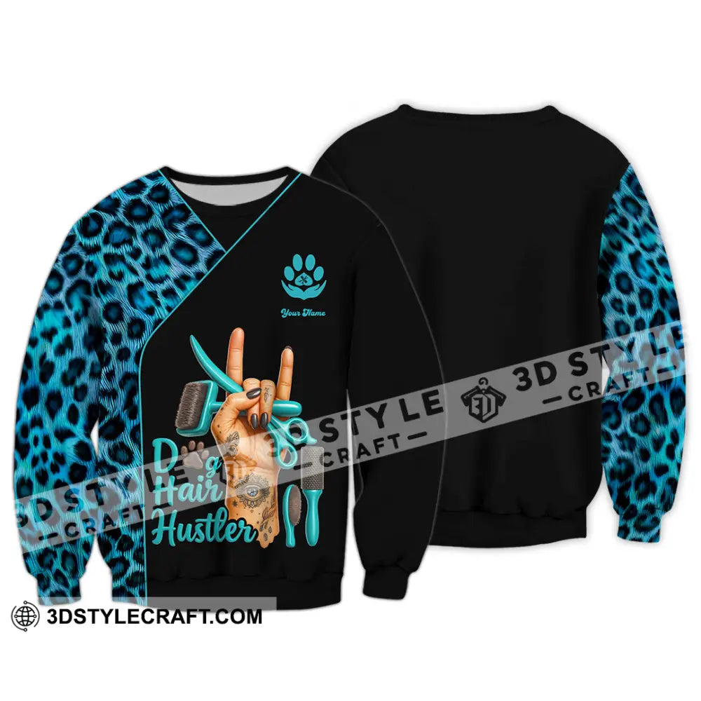 Unisex Shirt - Custom Dog Hair Hustler Groomer Shirt Long Sleeve / S T-shirt