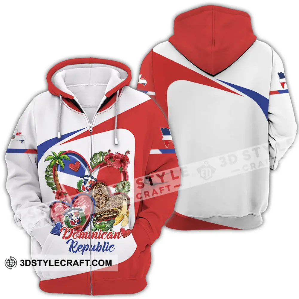 Unisex Shirt - Custom Dominican Republic Shirt Zipper Hoodie / S T-shirt