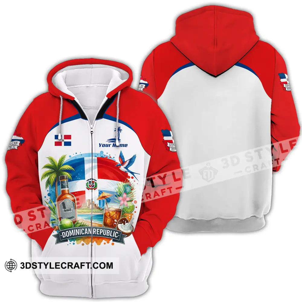 Unisex Shirt - Custom Dominican Republic Shirt Zipper Hoodie / S T-shirt