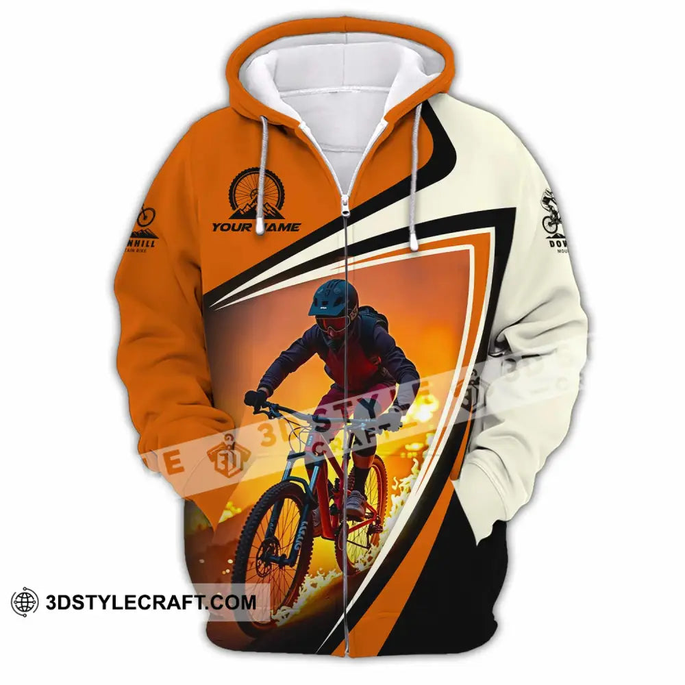 Unisex Shirt - Custom Downhill Mountain Bike Shirt Zipper Hoodie / S T-shirt