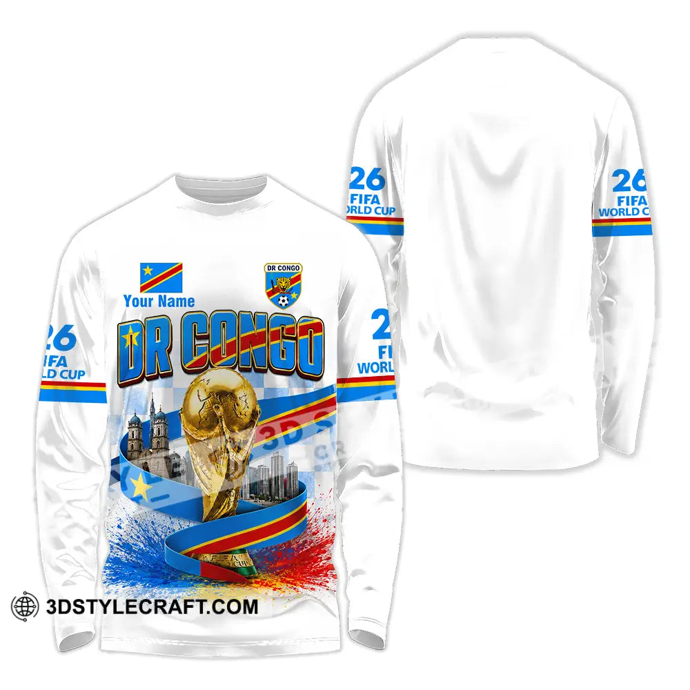 Unisex Shirt - Custom Dr Congo World Cup 2026 Shirt - Long Sleeve Shirt / S - T-shirt