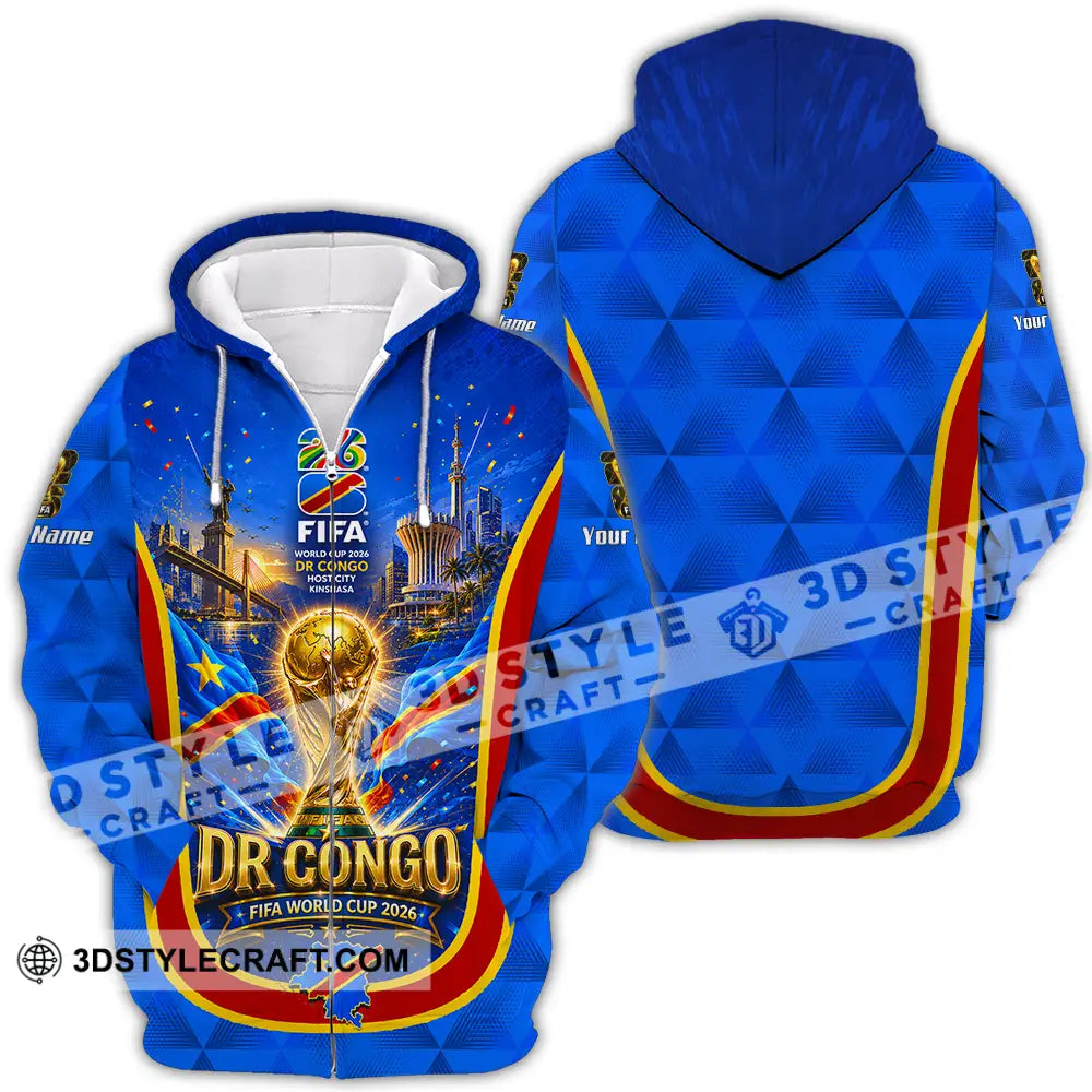Unisex Shirt - Custom Dr Congo World Cup 2026 Shirt - Zipper Hoodie / S - T-shirt