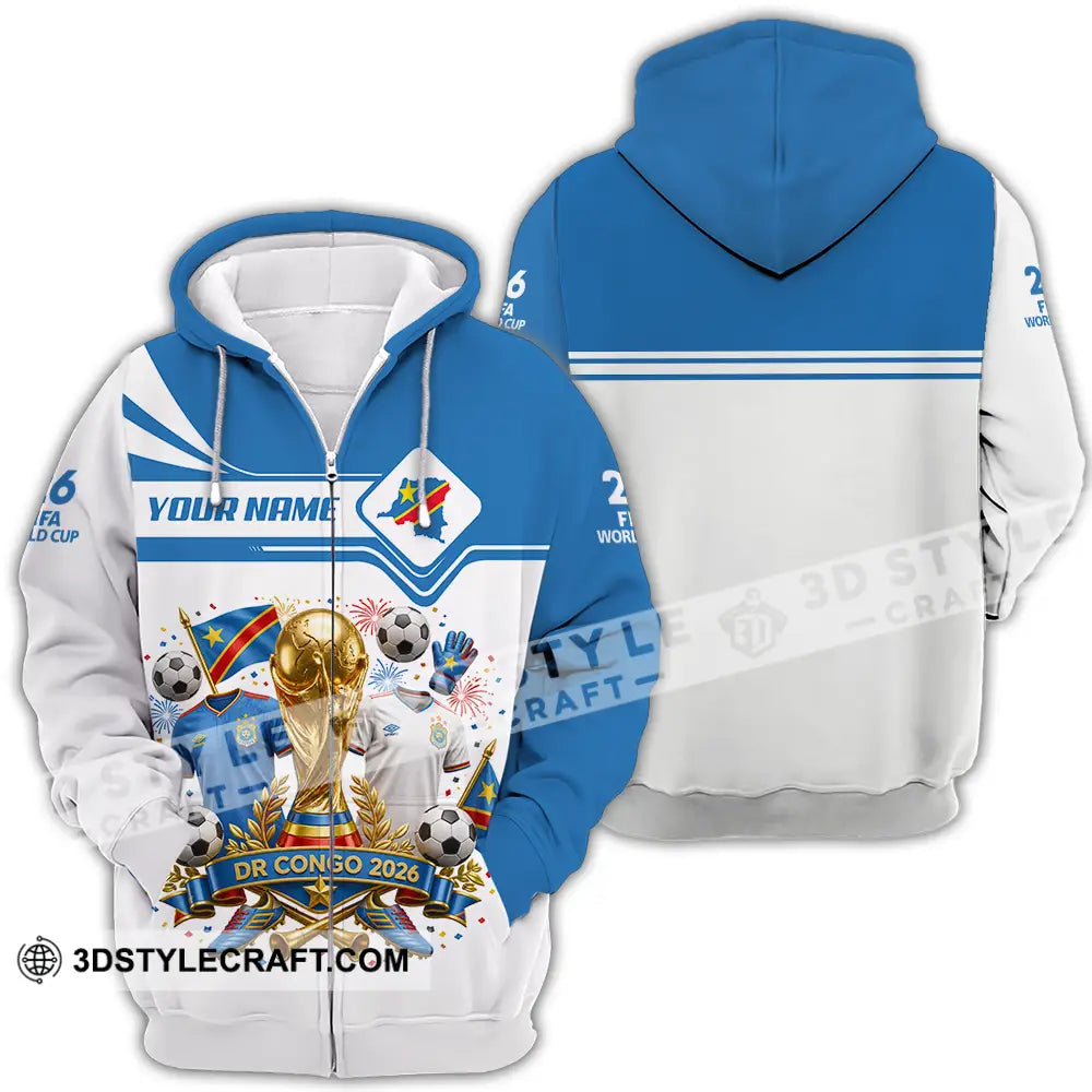 Unisex Shirt - Custom Dr Congo World Cup 2026 Shirt - Zipper Hoodie / S - T-shirt