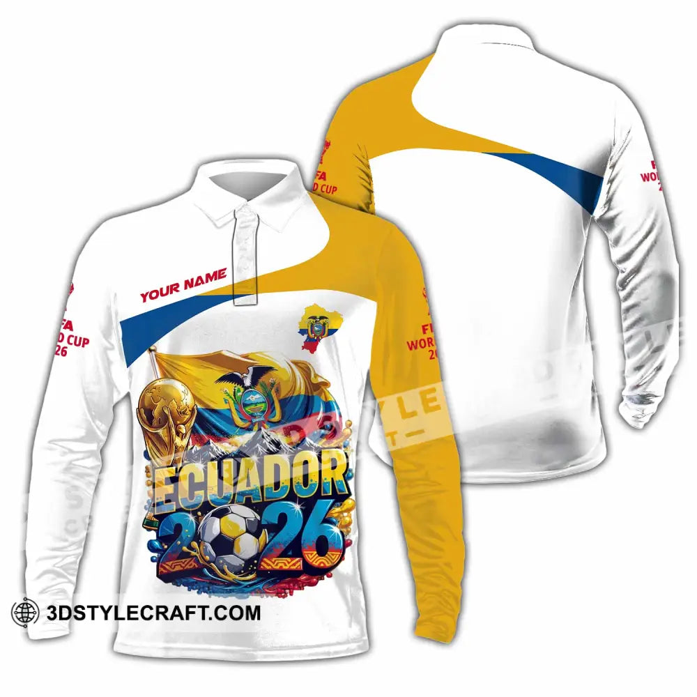 Unisex Shirt - Custom Ecuador World Cup 2026 Shirt - Long Sleeve Polo / S - T-shirt