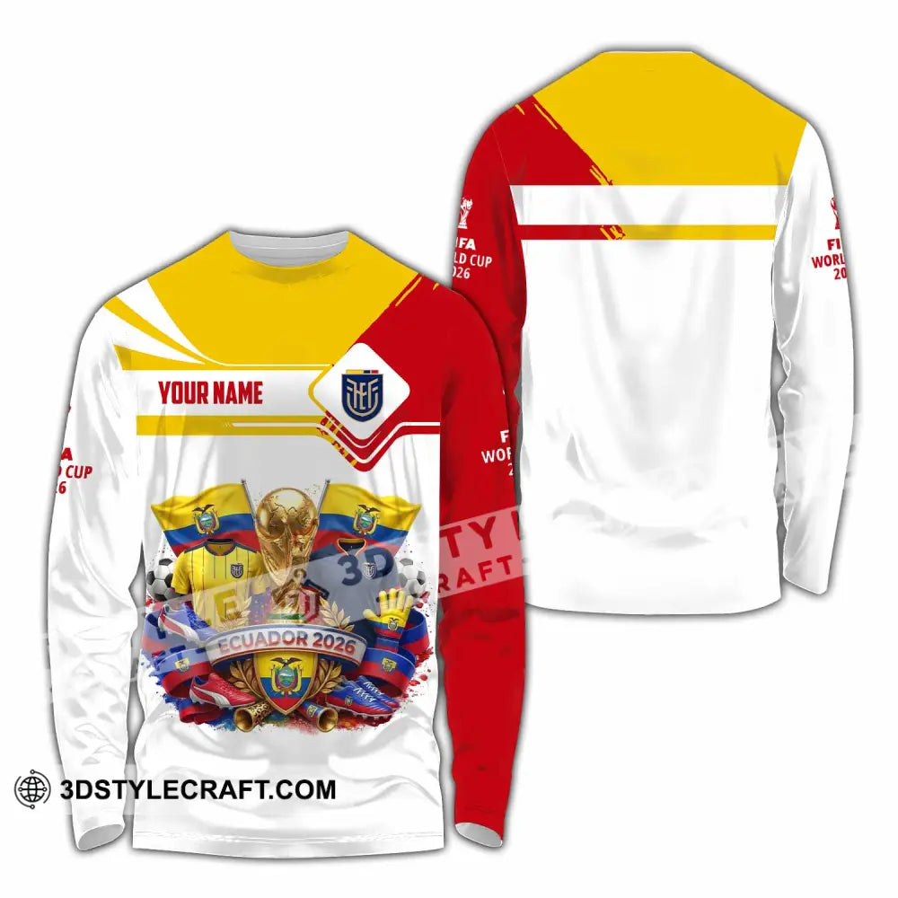 Unisex Shirt - Custom Ecuador World Cup 2026 Shirt - Long Sleeve Shirt / S - T-shirt