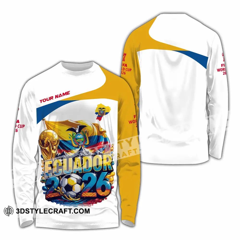 Unisex Shirt - Custom Ecuador World Cup 2026 Shirt - Long Sleeve Shirt / S - T-shirt