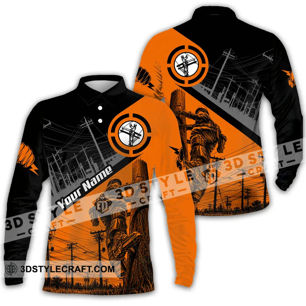 Unisex Shirt - Custom Electrician Shirt - Long Sleeve Polo / S - T-shirt