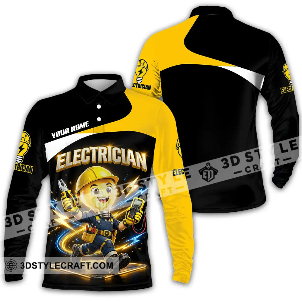 Unisex Shirt - Custom Electrician Shirt - Long Sleeve Polo / S - T-shirt