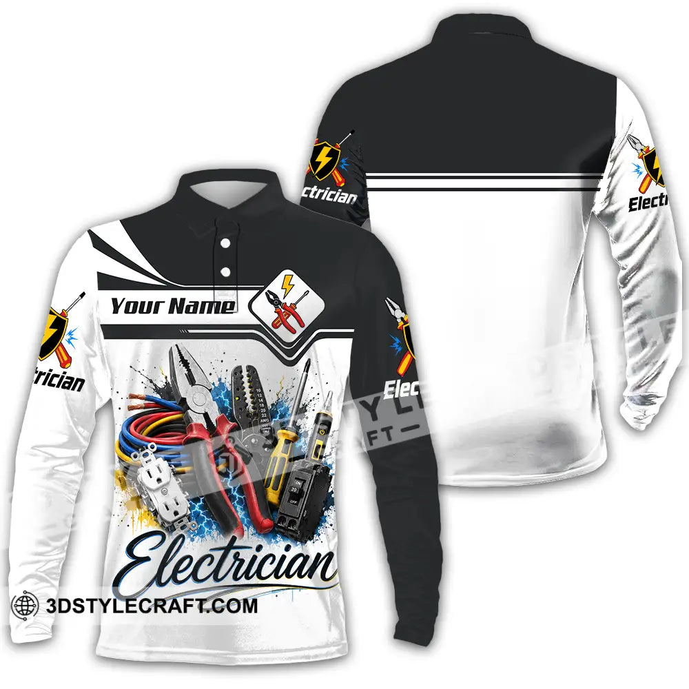 Unisex Shirt - Custom Electrician Shirt - Long Sleeve Polo / S - T-shirt
