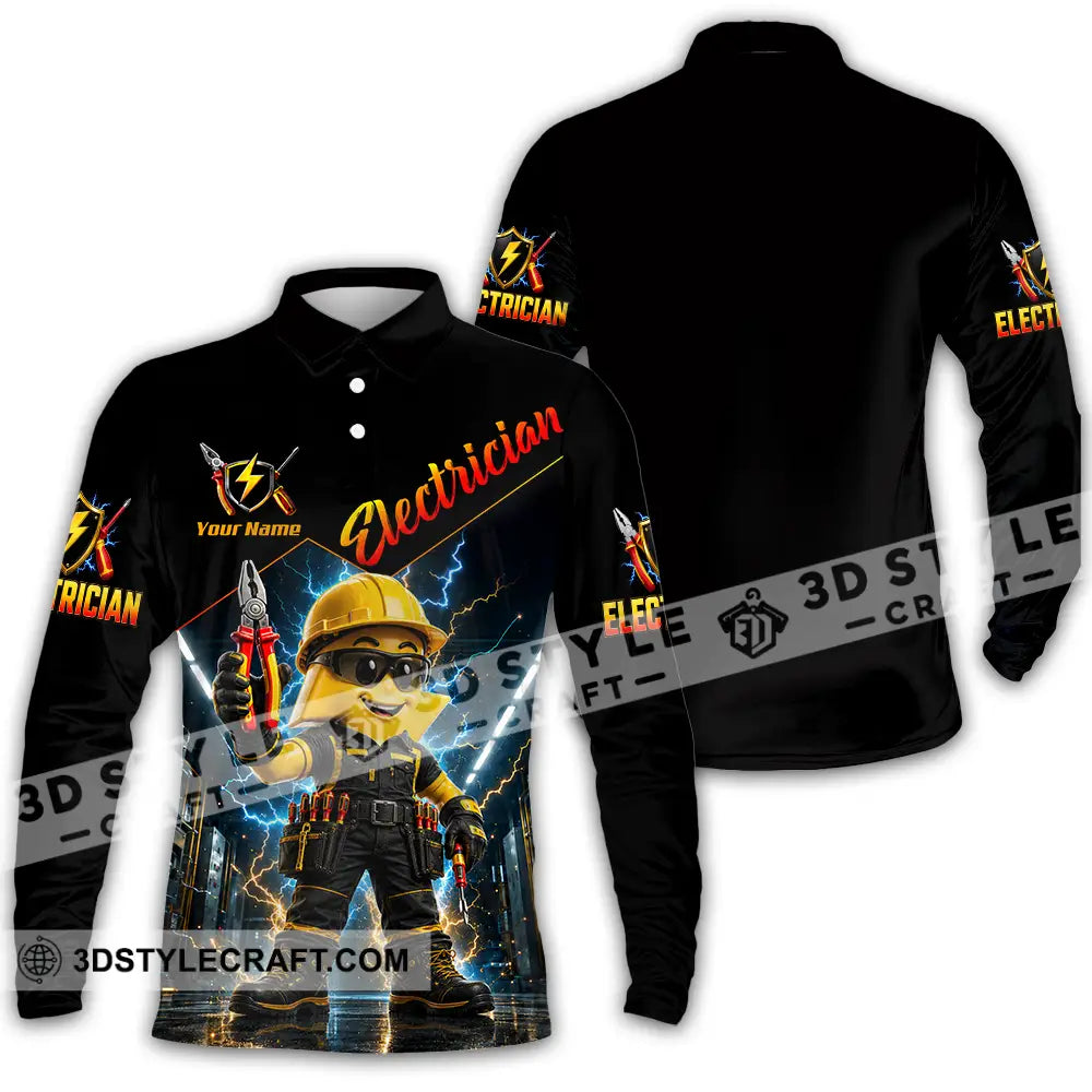 Unisex Shirt - Custom Electrician Shirt - Long Sleeve Polo / S - T-shirt