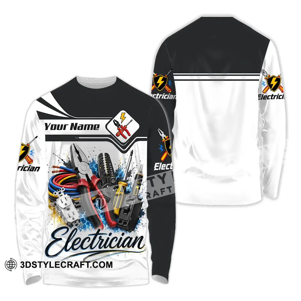 Unisex Shirt - Custom Electrician Shirt - Long Sleeve Shirt / S - T-shirt
