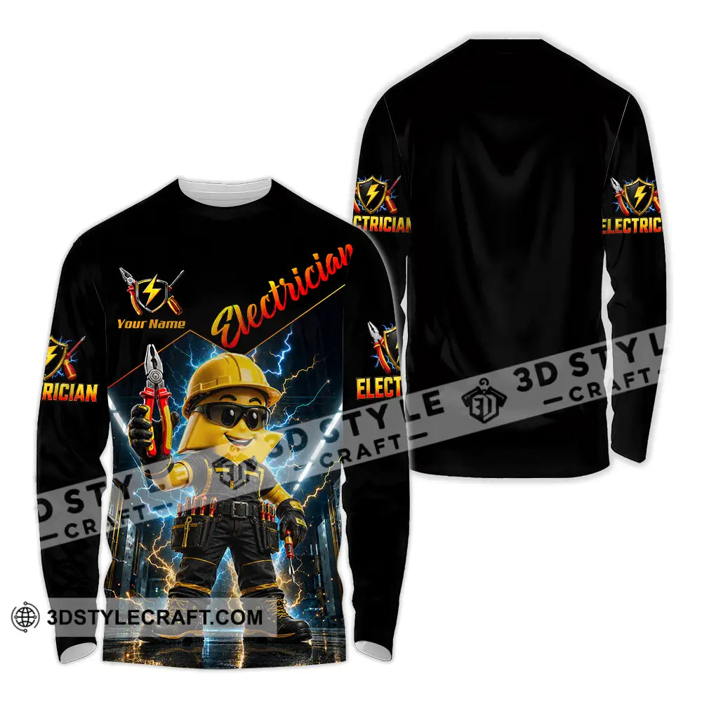 Unisex Shirt - Custom Electrician Shirt - Long Sleeve Shirt / S - T-shirt