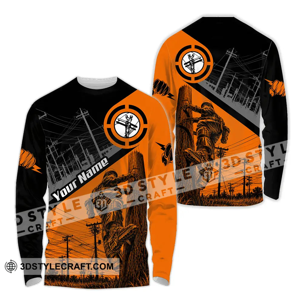 Unisex Shirt - Custom Electrician Shirt - Long Sleeve Shirt / S - T-shirt