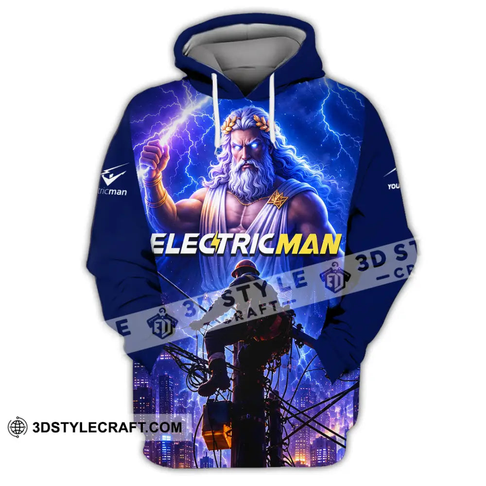 Unisex Shirt - Custom Electrician Man Shirt - Hoodie / S - T-shirt