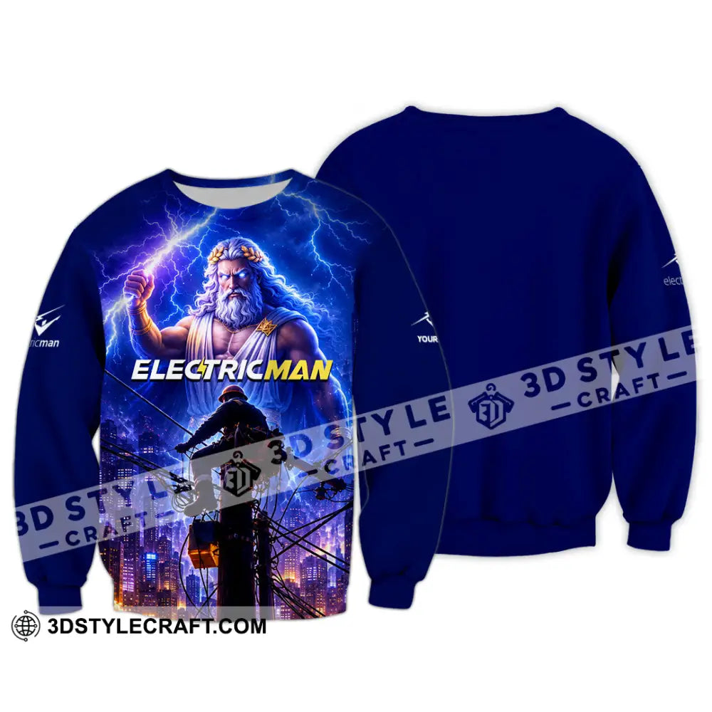 Unisex Shirt - Custom Electrician Man Shirt - Long Sleeve / S - T-shirt