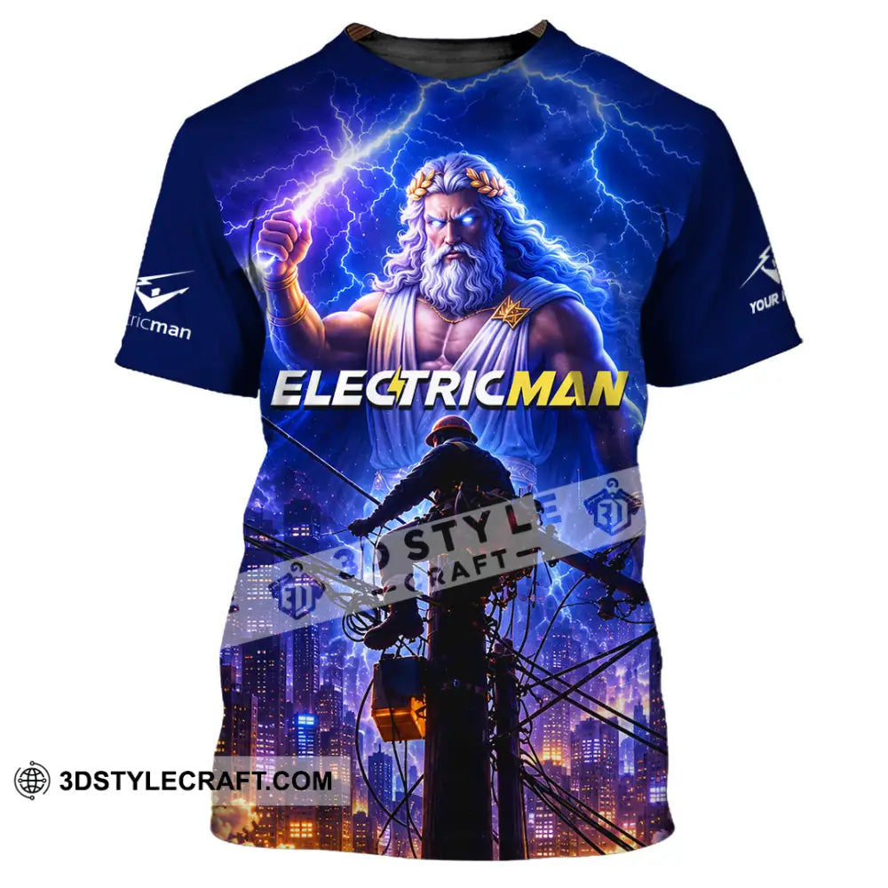 Unisex Shirt - Custom Electrician Man Shirt - T-Shirt / S - T-shirt