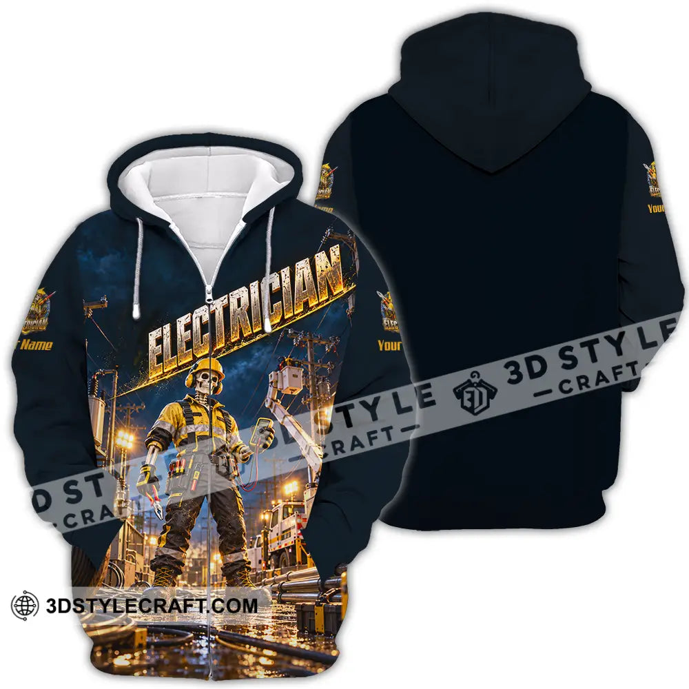 Unisex Shirt - Custom Electrician Shirt - Zipper Hoodie / S - T-shirt