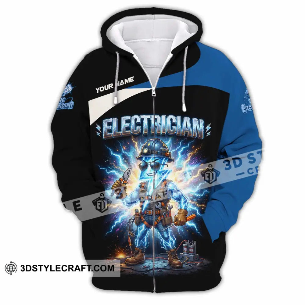 Unisex Shirt - Custom Electrician Shirt - Zipper Hoodie / S - T-shirt